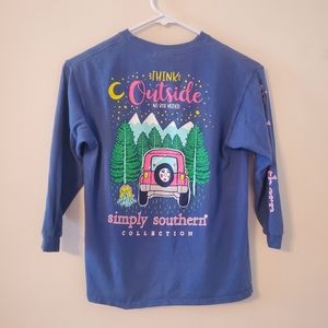 Simply Southern Blue Long Sleeve Graphic Tee